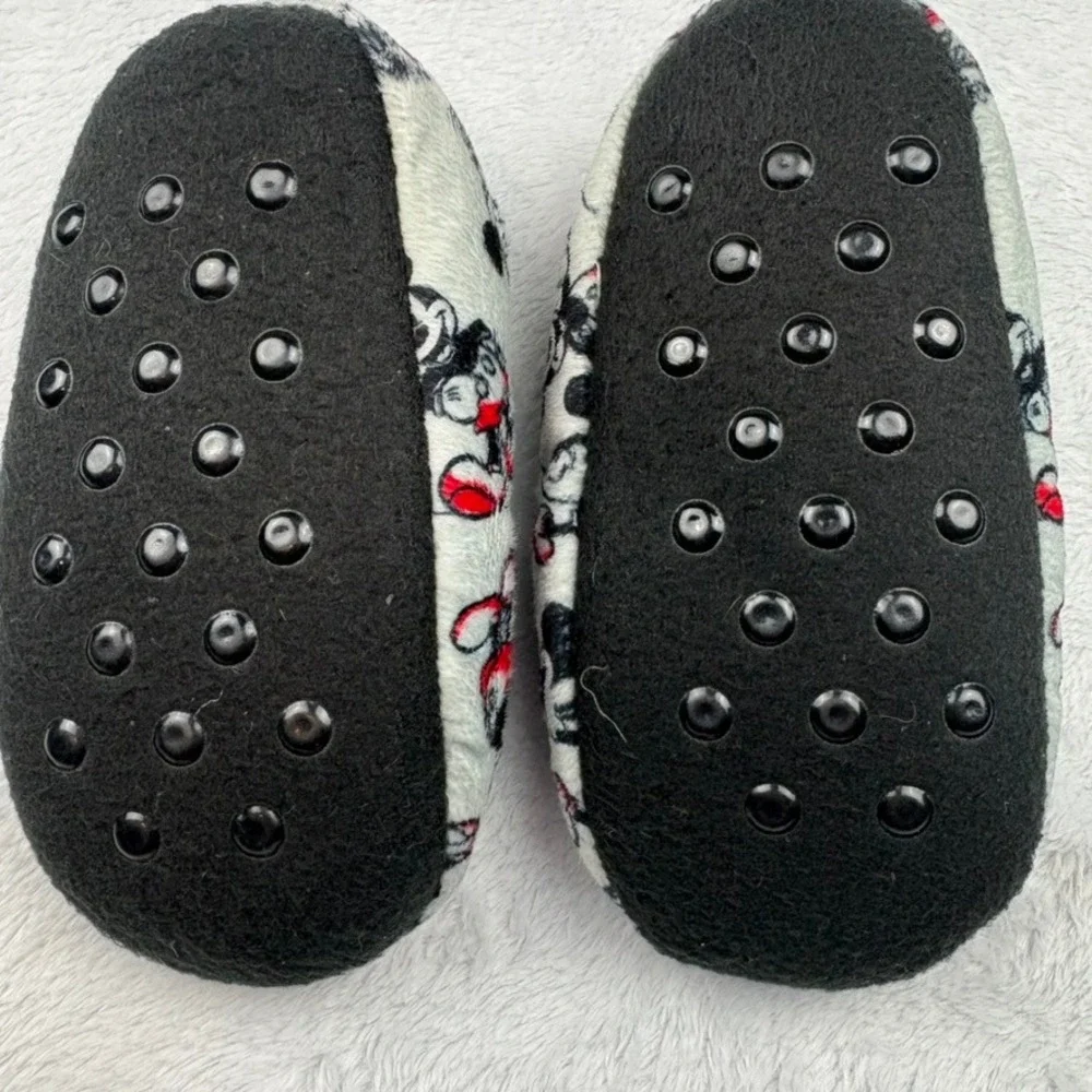 Mickey Mouse Slippers Fuzzy Plush Slip On House Shoes Kids Disney Fuzzy CozyREAD